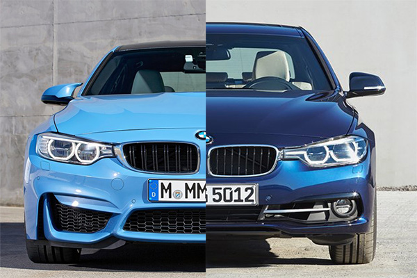 جزئیات مدل M3 (سمت چپ) با سری سه معمولی متفاوت است.